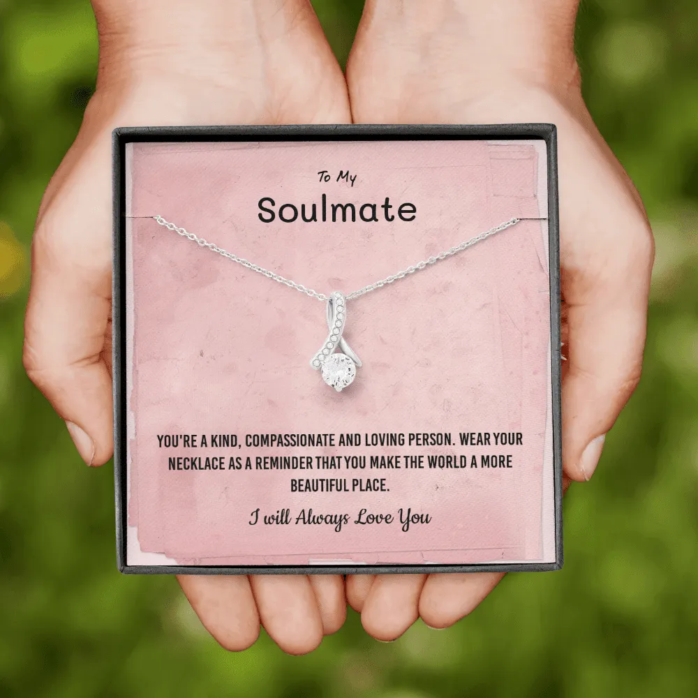You're a kind, compassionate and loving person - Alluring Beauty Infinity Necklace Message Card