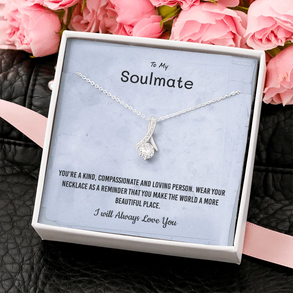 You're a kind, compassionate and loving person - Alluring Beauty Infinity Necklace Message Card
