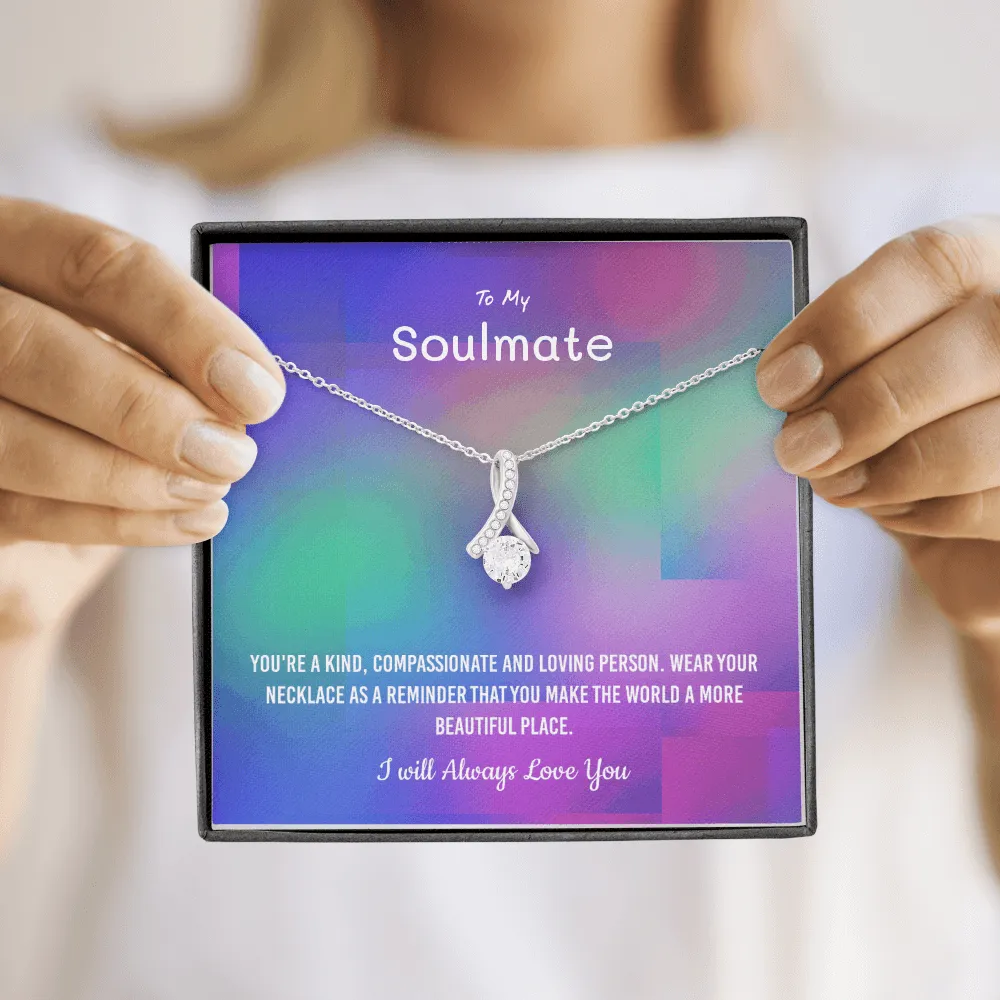 You're a kind, compassionate and loving person - Alluring Beauty Infinity Necklace Message Card