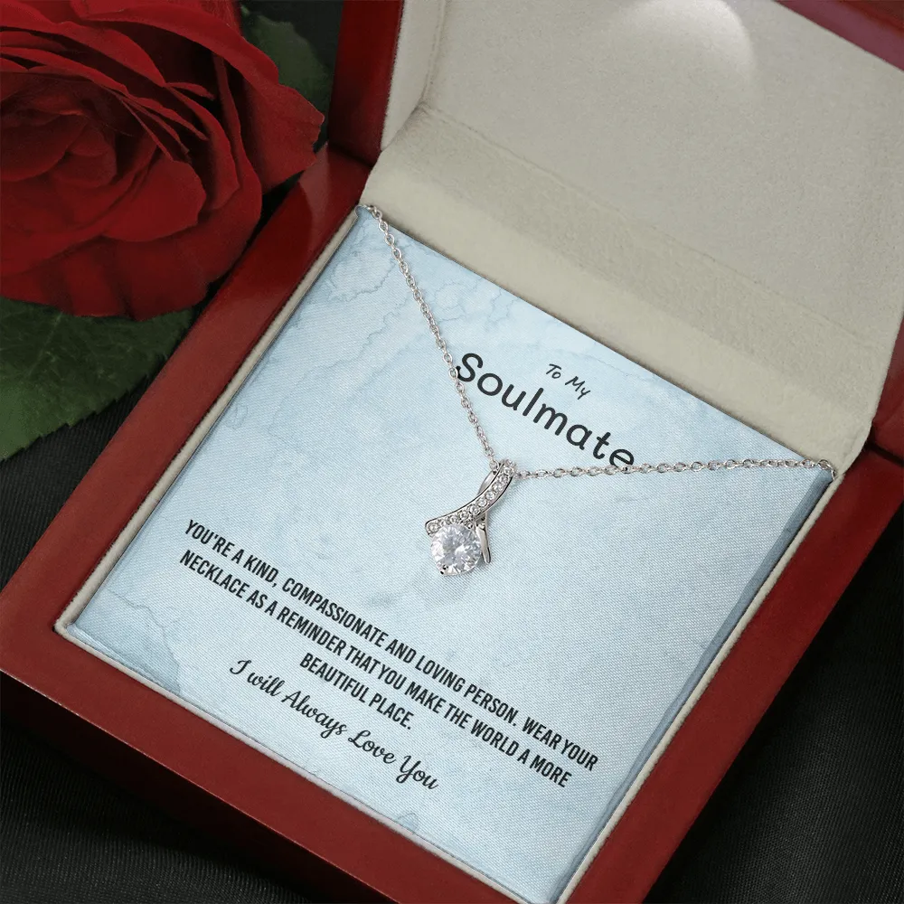 You're a kind, compassionate and loving person - Alluring Beauty Infinity Necklace Message Card