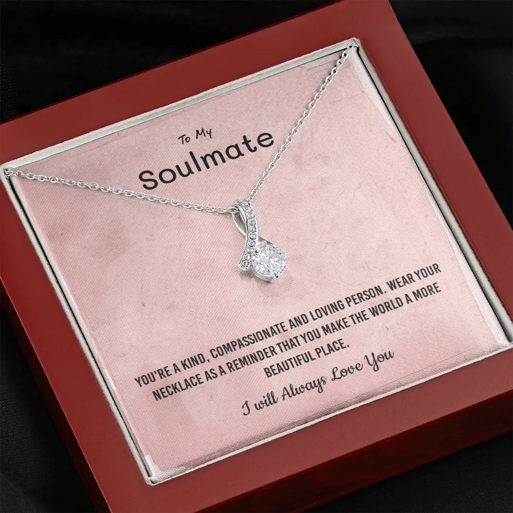 You're a kind, compassionate and loving person - Alluring Beauty Infinity Necklace Message Card