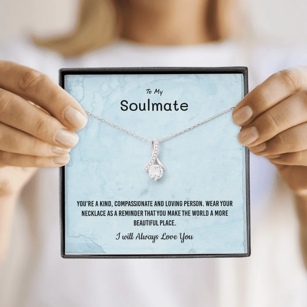 You're a kind, compassionate and loving person - Alluring Beauty Infinity Necklace Message Card