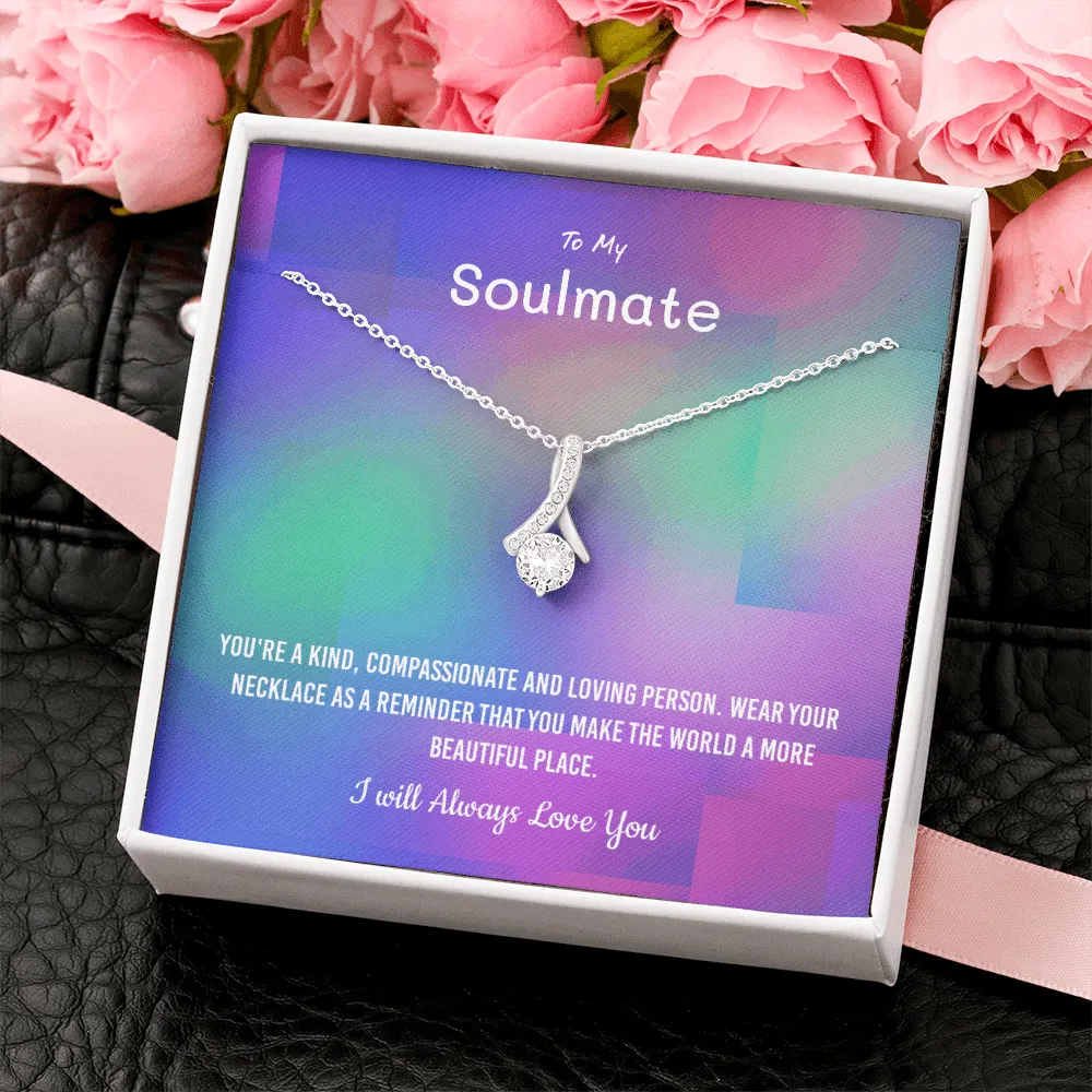 You're a kind, compassionate and loving person - Alluring Beauty Infinity Necklace Message Card