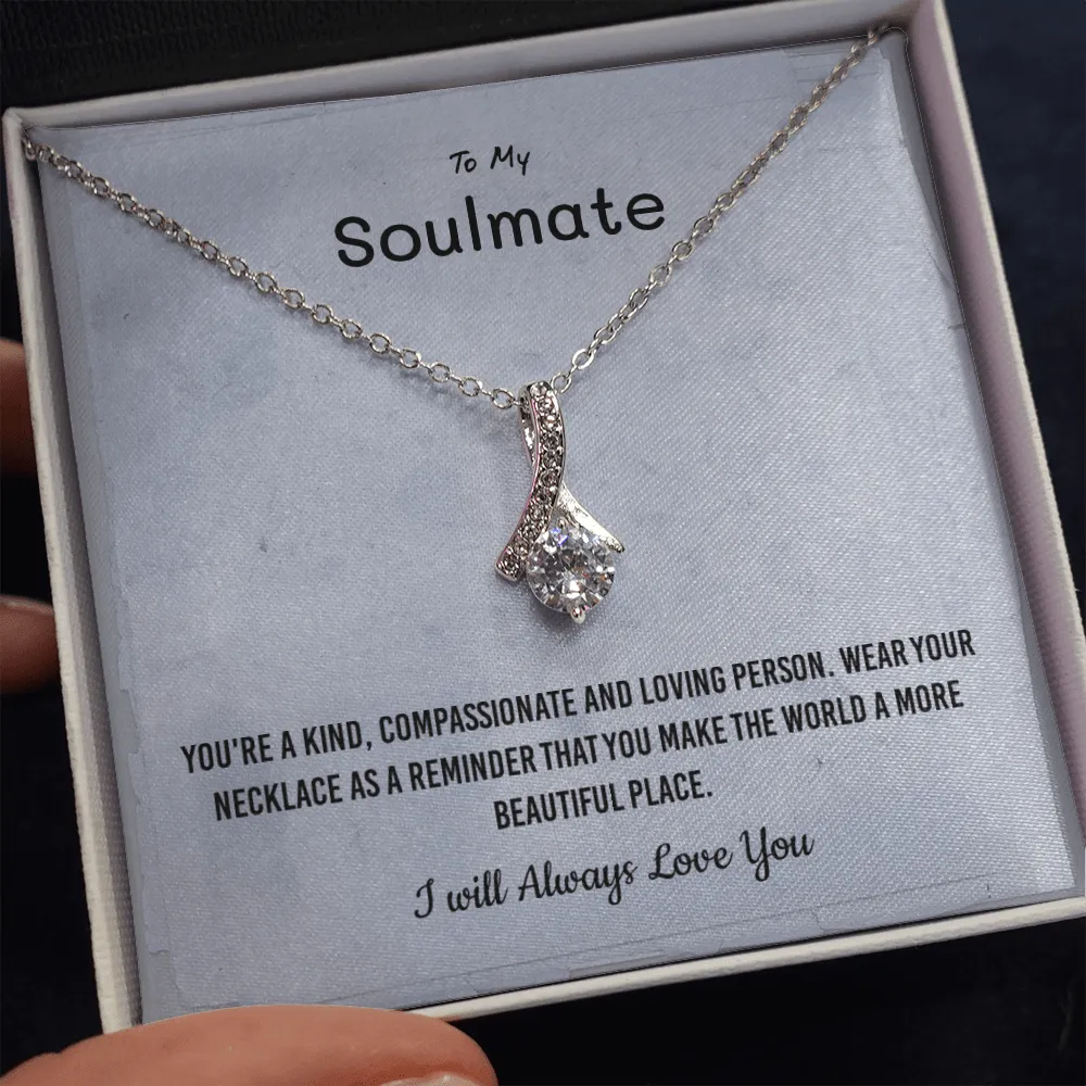 You're a kind, compassionate and loving person - Alluring Beauty Infinity Necklace Message Card