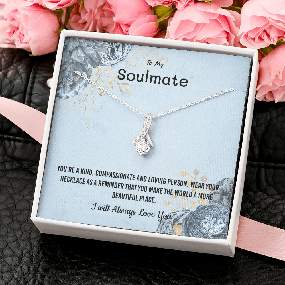 You're a kind, compassionate and loving person - Alluring Beauty Infinity Necklace Message Card