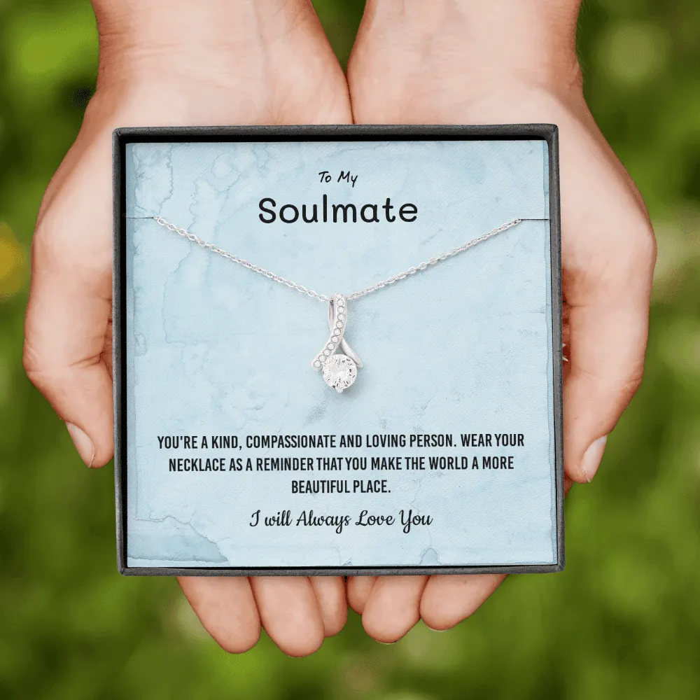 You're a kind, compassionate and loving person - Alluring Beauty Infinity Necklace Message Card