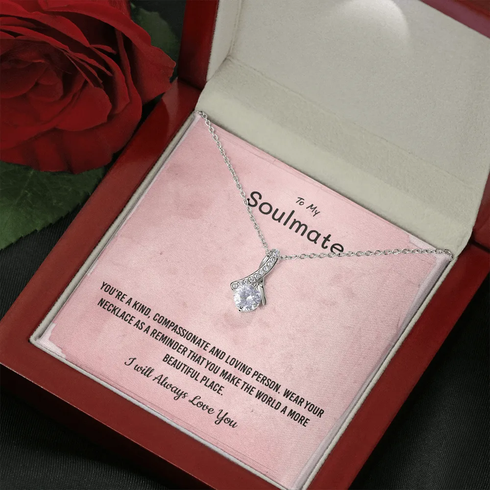You're a kind, compassionate and loving person - Alluring Beauty Infinity Necklace Message Card