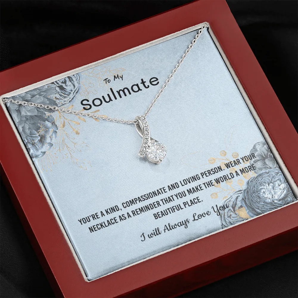 You're a kind, compassionate and loving person - Alluring Beauty Infinity Necklace Message Card