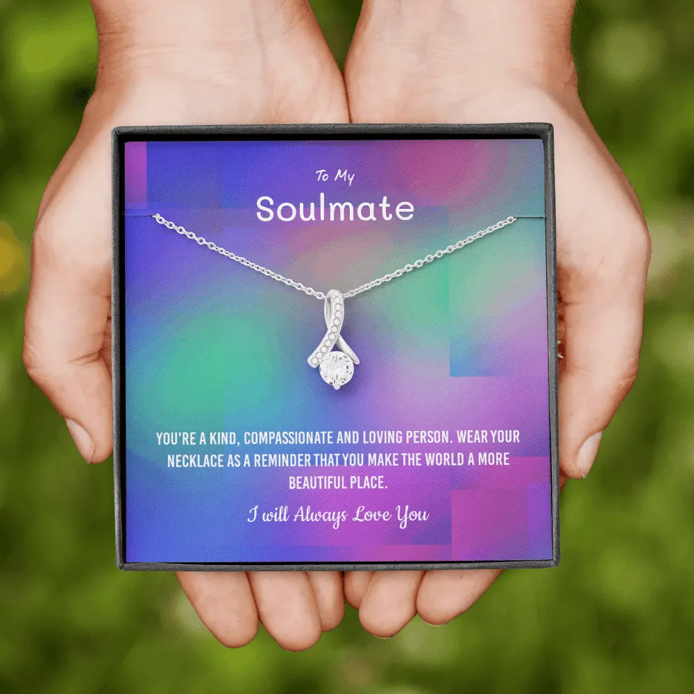 You're a kind, compassionate and loving person - Alluring Beauty Infinity Necklace Message Card