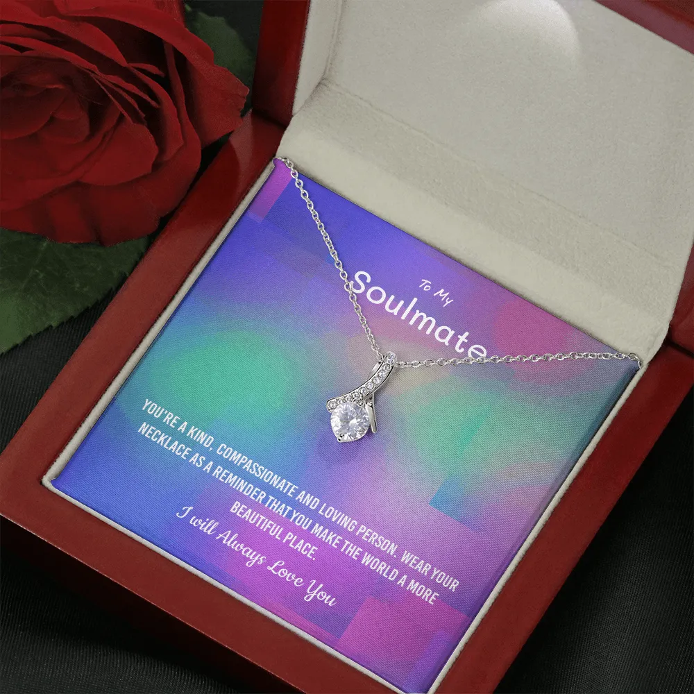 You're a kind, compassionate and loving person - Alluring Beauty Infinity Necklace Message Card