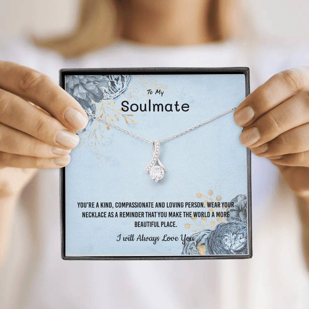 You're a kind, compassionate and loving person - Alluring Beauty Infinity Necklace Message Card