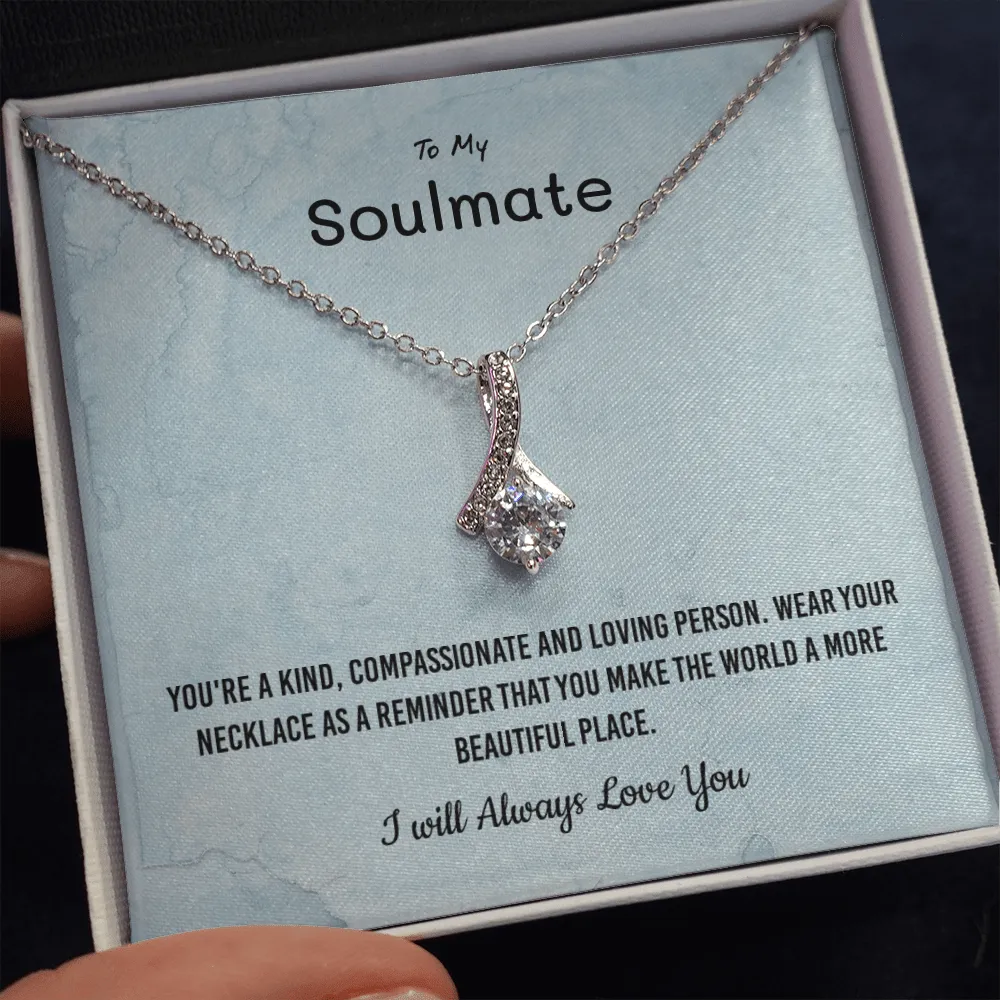 You're a kind, compassionate and loving person - Alluring Beauty Infinity Necklace Message Card