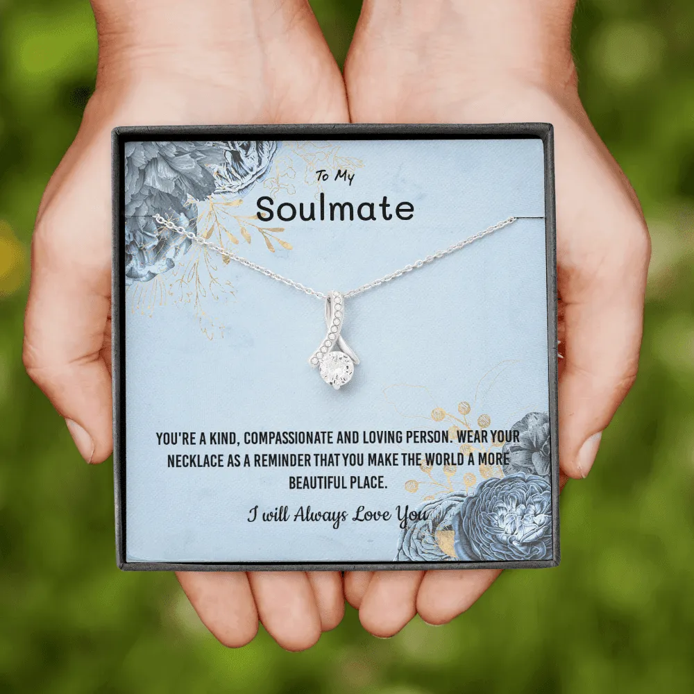 You're a kind, compassionate and loving person - Alluring Beauty Infinity Necklace Message Card